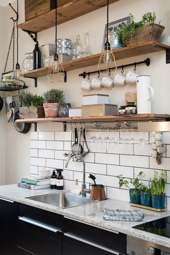Multiple smart Solutions for amazing small kitchens. Image Source herbeauty